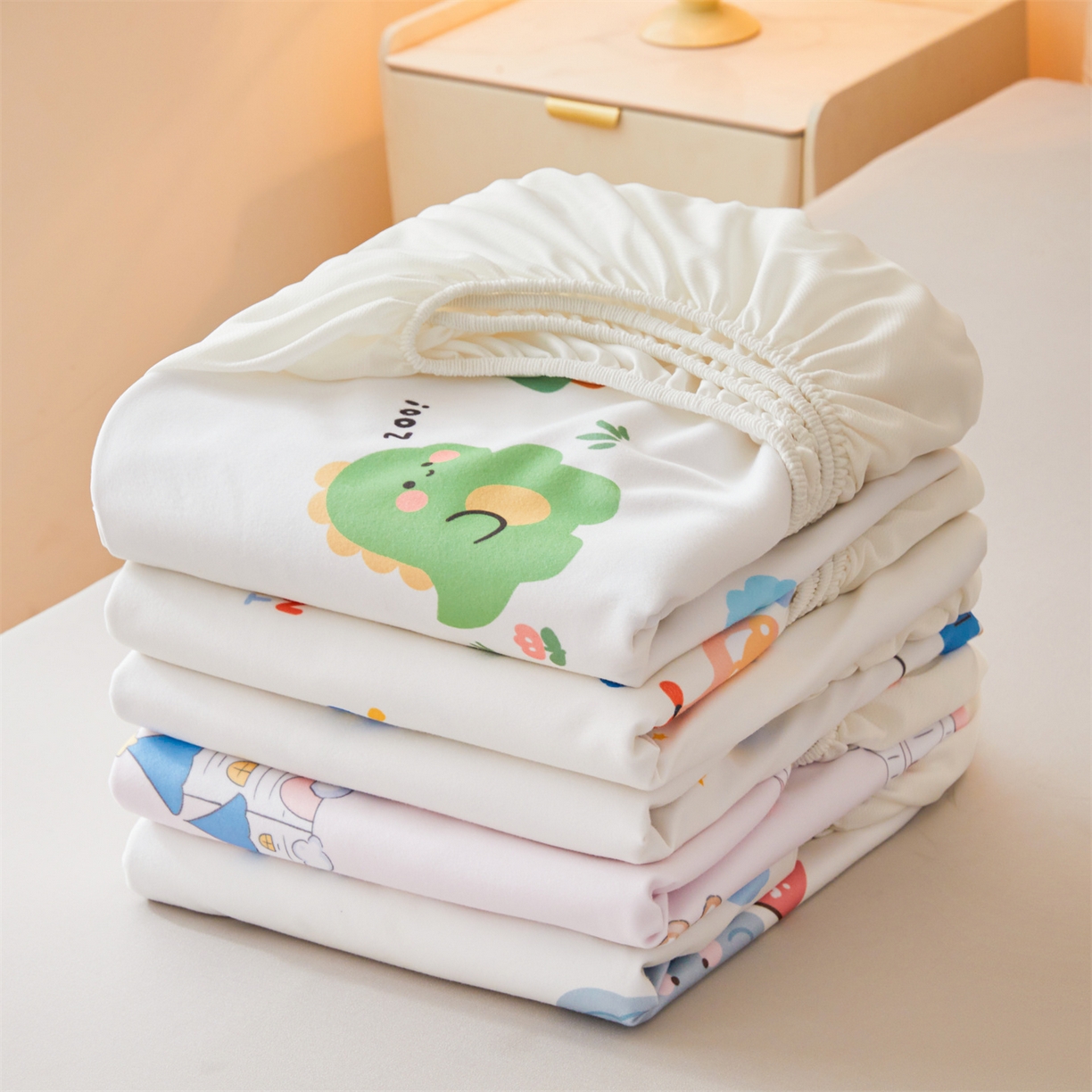 91家纺网 家纺一手货源 找家纺 雯豆家纺 2025新款TPU防水隔尿床笠防脏垫单床笠床笠单件 组合图仅供展示不可下单