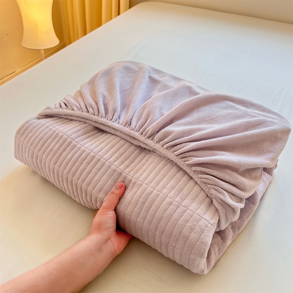 91家纺网 家纺一手货源 找家纺 （总）曼町家居 2025新款秋冬加厚牛奶绒防滑单床笠系列