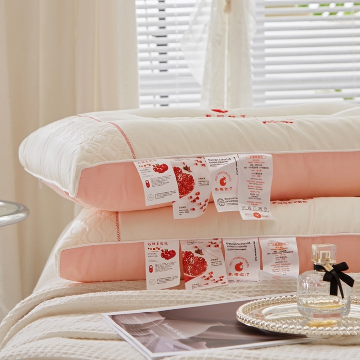 91家纺网 家纺一手货源 找家纺 万聚凯枕芯 2025新款莫代尔枕头枕芯 石榴红了