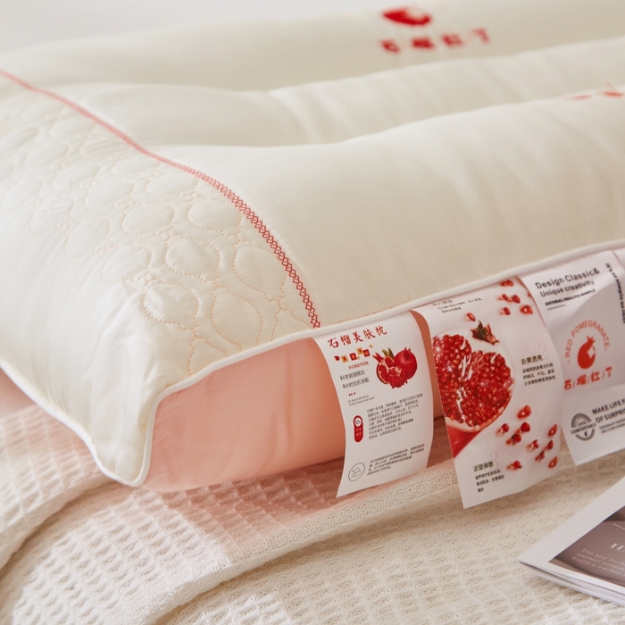 91家纺网 家纺一手货源 找家纺 万聚凯枕芯 2025新款莫代尔枕头枕芯 石榴红了