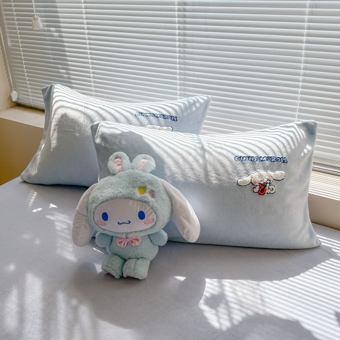 91家纺网 家纺一手货源 找家纺 （总）沐辰 2025新款A类牛奶绒三丽欧毛巾绣四件套