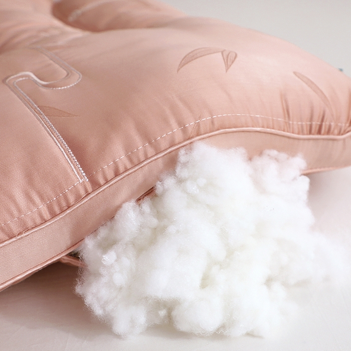 91家纺网 家纺一手货源 找家纺 万聚凯枕芯 2025新款竹影定型枕头枕芯 粉色