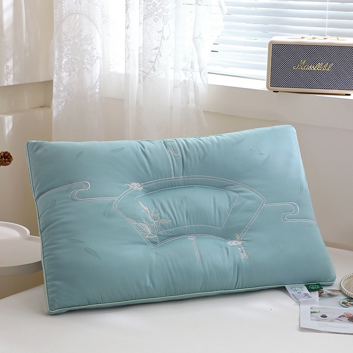 万聚凯枕芯 2025新款竹影定型枕头枕芯 蓝色