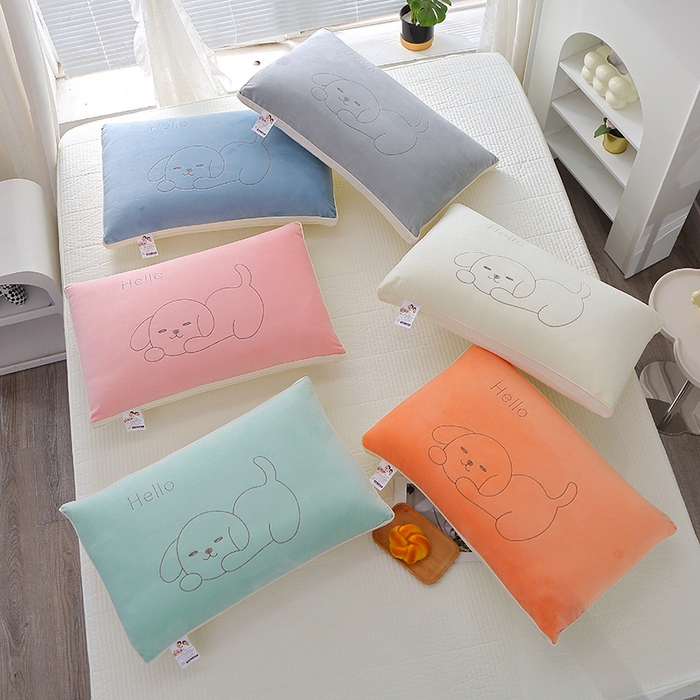 91家纺网 家纺一手货源 找家纺 万聚凯枕芯 2025新款狗绒枕头枕芯 组合图