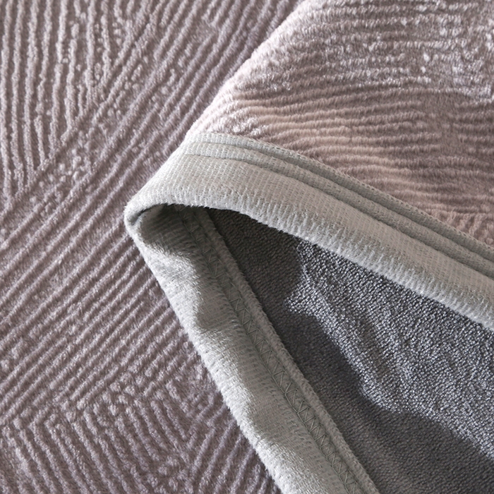 91家纺网 家纺一手货源 找家纺 居尚家纺 2025新款高克重8.5斤牛奶绒烂花绒雕花绒四件套 雕花-流星-灰色