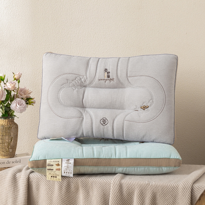 91家纺网 家纺一手货源 找家纺 万聚凯枕芯 2025新款姜舒暖护颈枕 枕头枕芯 组合图