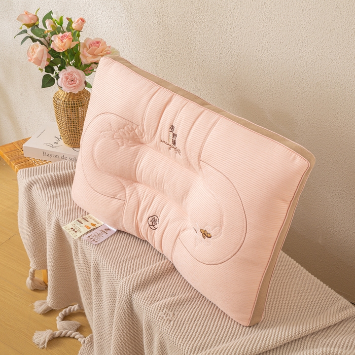 91家纺网 家纺一手货源 找家纺 万聚凯枕芯 2025新款姜舒暖护颈枕 枕头枕芯 粉色