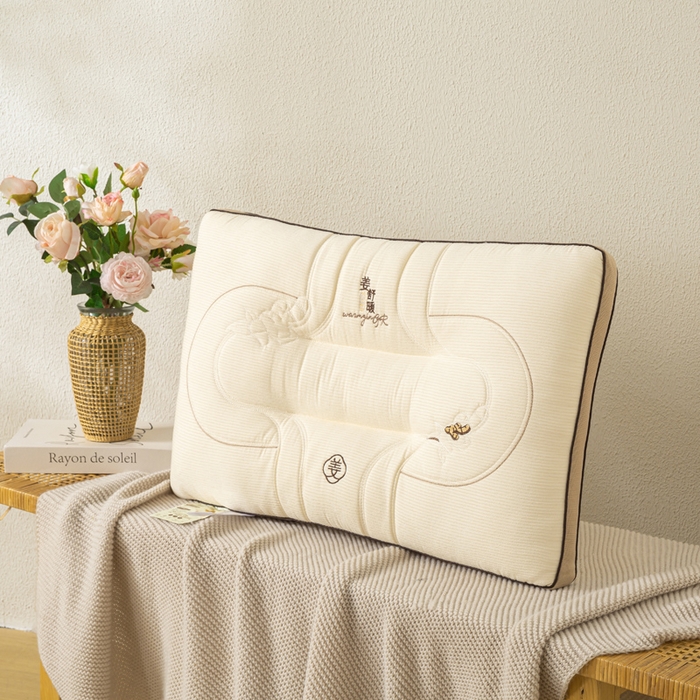 91家纺网 家纺一手货源 找家纺 万聚凯枕芯 2025新款姜舒暖护颈枕 枕头枕芯 黄色