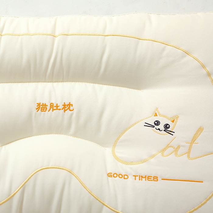 91家纺网 家纺一手货源 找家纺 万聚凯枕芯 2025新款猫肚枕头枕芯 黄色