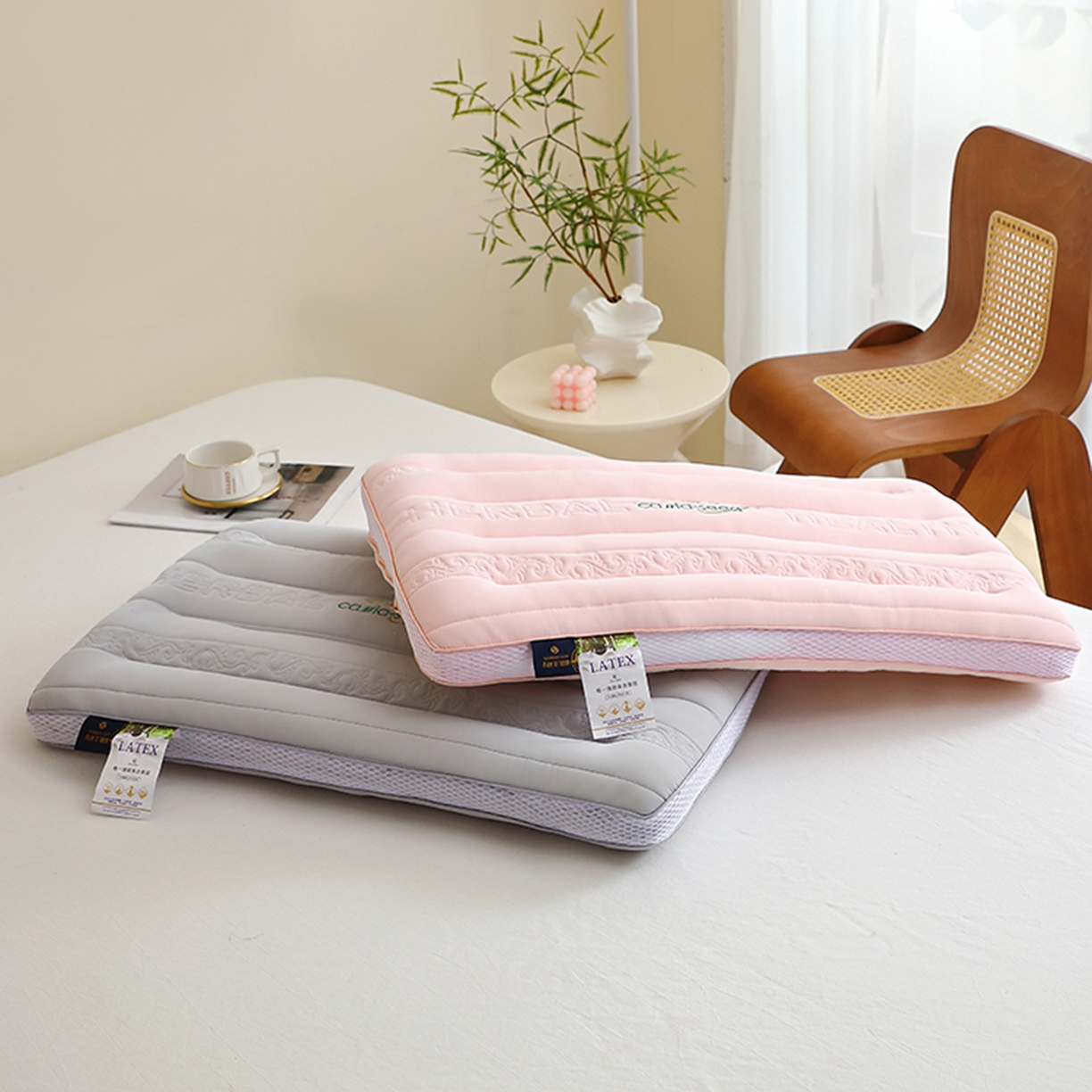 91家纺网 家纺一手货源 找家纺 万聚凯枕芯 2025新款小植决定型枕 枕头枕芯 组图仅供参考