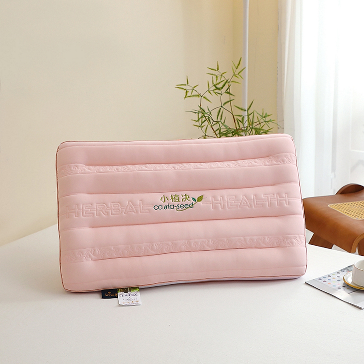 万聚凯枕芯 2025新款小植决定型枕 枕头枕芯 粉色