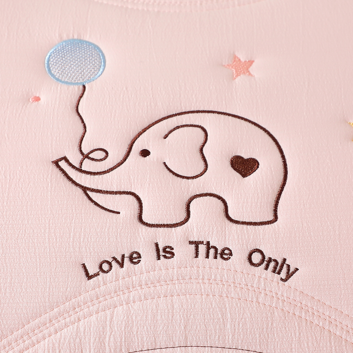 91家纺网 家纺一手货源 找家纺 万聚凯枕芯 2025新款亲肤木棉气球小象枕头枕芯 气球小象-粉色