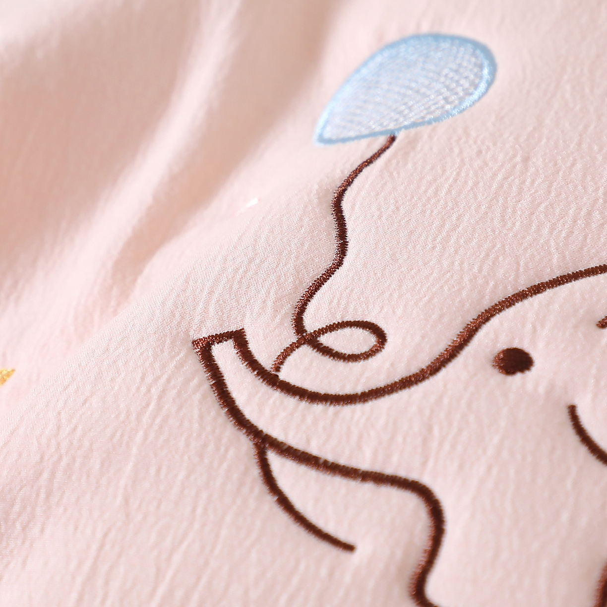 91家纺网 家纺一手货源 找家纺 万聚凯枕芯 2025新款亲肤木棉气球小象枕头枕芯 气球小象-粉色