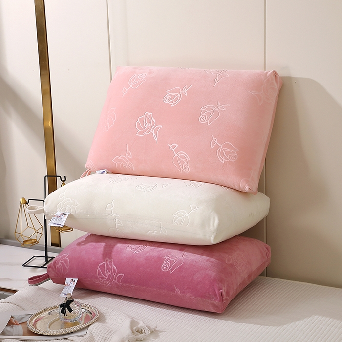 91家纺网 家纺一手货源 找家纺 万聚凯枕芯 2025新款玫瑰绒热熔枕头枕芯 组合图