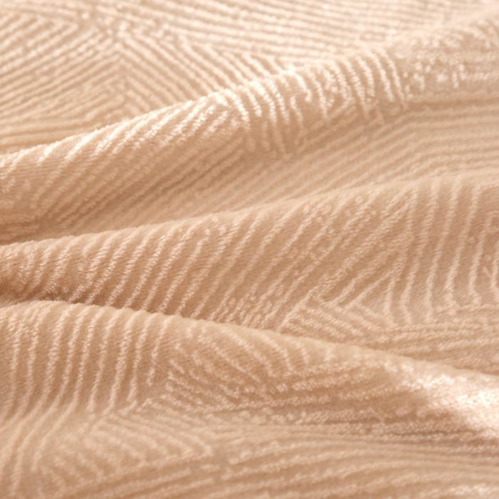 91家纺网 家纺一手货源 找家纺 居尚家纺 2025新款高克重牛奶绒烂花绒雕花绒单被套 被套单件 雕花-流星-米色