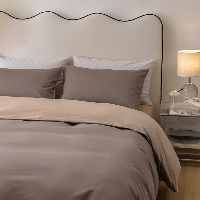 91家纺网 家纺一手货源 找家纺 （总）ONE TWO ONE 121 2025新款A类高支高密全棉陶瓷磨毛（小cr ）纯色四件套