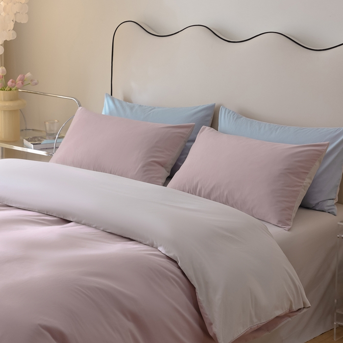 91家纺网 家纺一手货源 找家纺 ONE TWO ONE 121 2025新款A类高支高密全棉陶瓷磨毛（小cr ）纯色四件套 汀香奶玉