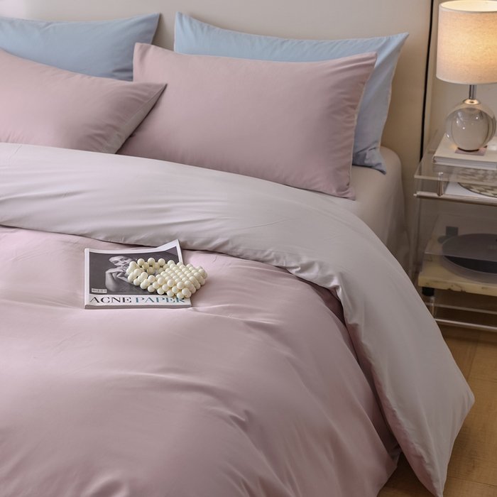 91家纺网 家纺一手货源 找家纺 ONE TWO ONE 121 2025新款A类高支高密全棉陶瓷磨毛（小cr ）纯色四件套 汀香奶玉