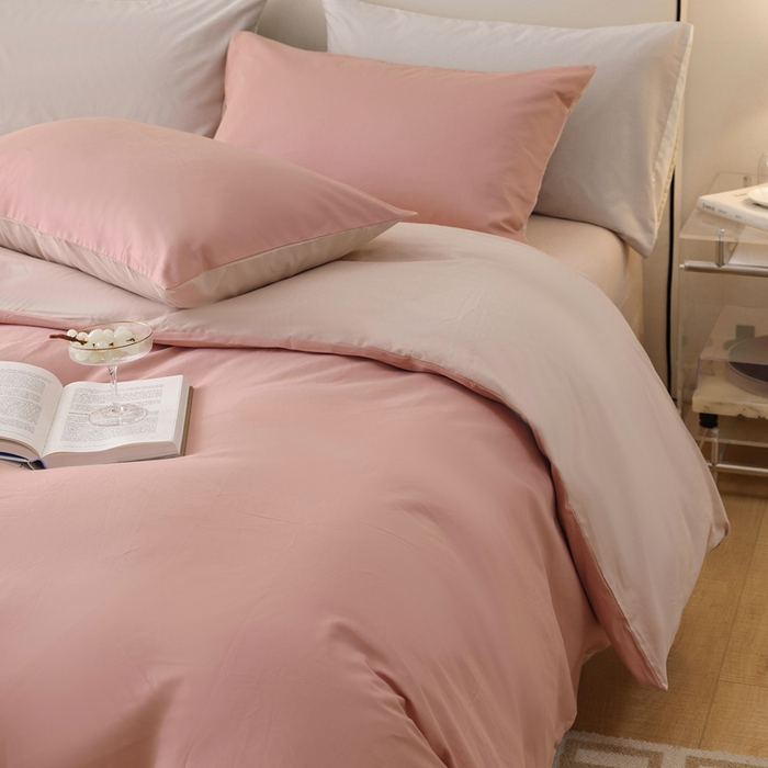 91家纺网 家纺一手货源 找家纺 ONE TWO ONE 121 2025新款A类高支高密全棉陶瓷磨毛（小cr ）纯色四件套 悠悠白灰