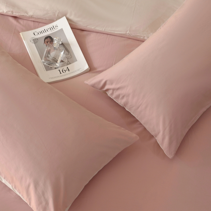 91家纺网 家纺一手货源 找家纺 ONE TWO ONE 121 2025新款A类高支高密全棉陶瓷磨毛（小cr ）纯色四件套 悠悠白灰