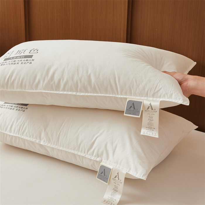 91家纺网 家纺一手货源 找家纺 铺尚美家纺 2025新款A类无荧光原色枕头枕芯单边款立体款学生枕 单边-无染原色