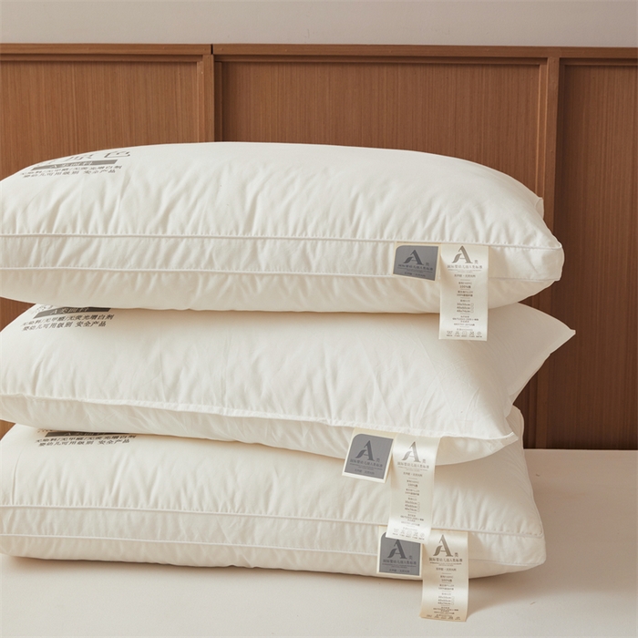 91家纺网 家纺一手货源 找家纺 铺尚美家纺 2025新款A类无荧光原色枕头枕芯单边款立体款学生枕 立体-无染原色