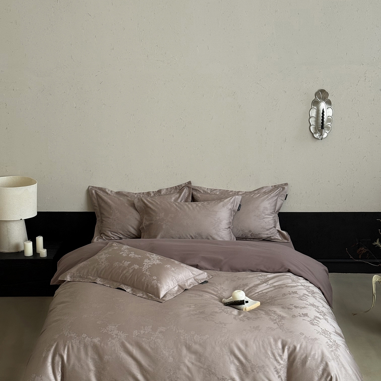 （总）三味舒屋 2025新款全棉提花磨毛四件套-一枕秋岚