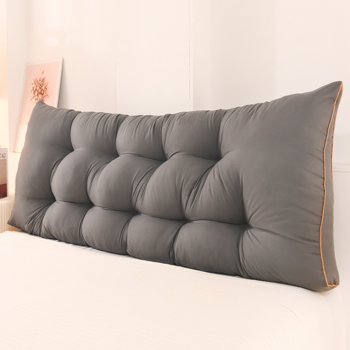 碧尔家居 2025新款床头靠垫三角床上靠枕卧室榻榻米软包双人大靠背免拆洗 深灰