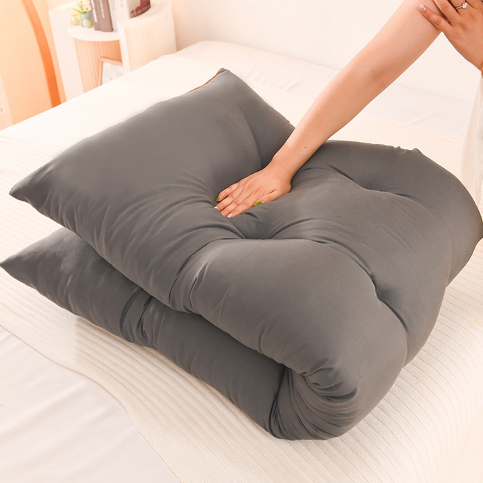 91家纺网 家纺一手货源 找家纺 碧尔家居 2025新款床头靠垫三角床上靠枕卧室榻榻米软包双人大靠背免拆洗 深灰