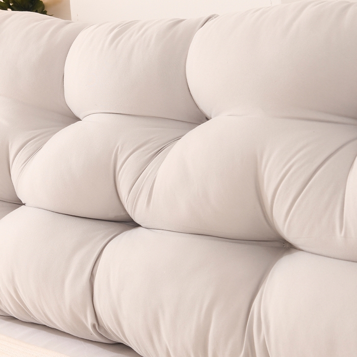 91家纺网 家纺一手货源 找家纺 碧尔家居 2025新款床头靠垫三角床上靠枕卧室榻榻米软包双人大靠背免拆洗 银灰