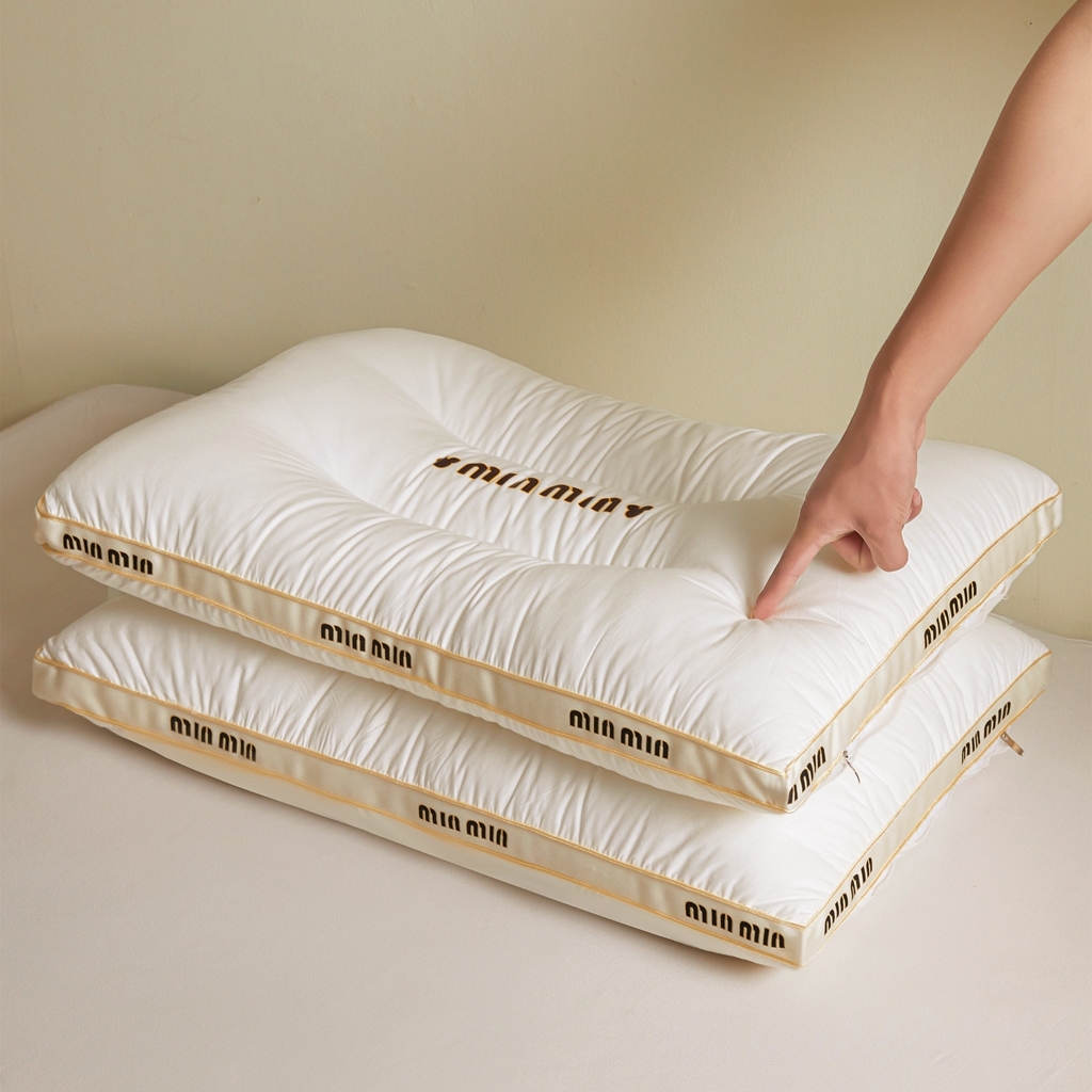 （总）铺尚美家纺 2025新款MN黑色烫画 定型枕 枕头枕芯 立体枕