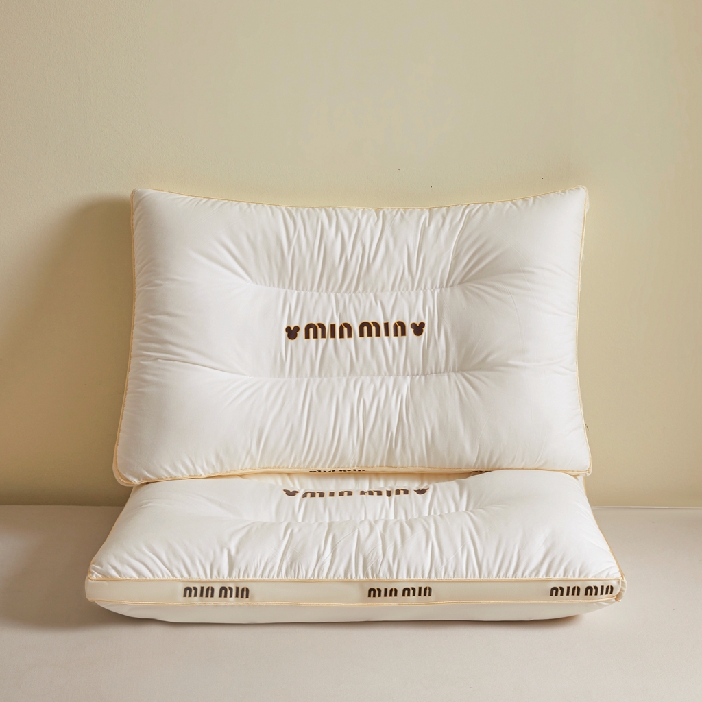 91家纺网 家纺一手货源 找家纺 （总）铺尚美家纺 2025新款MN黑色烫画 定型枕 枕头枕芯 立体枕