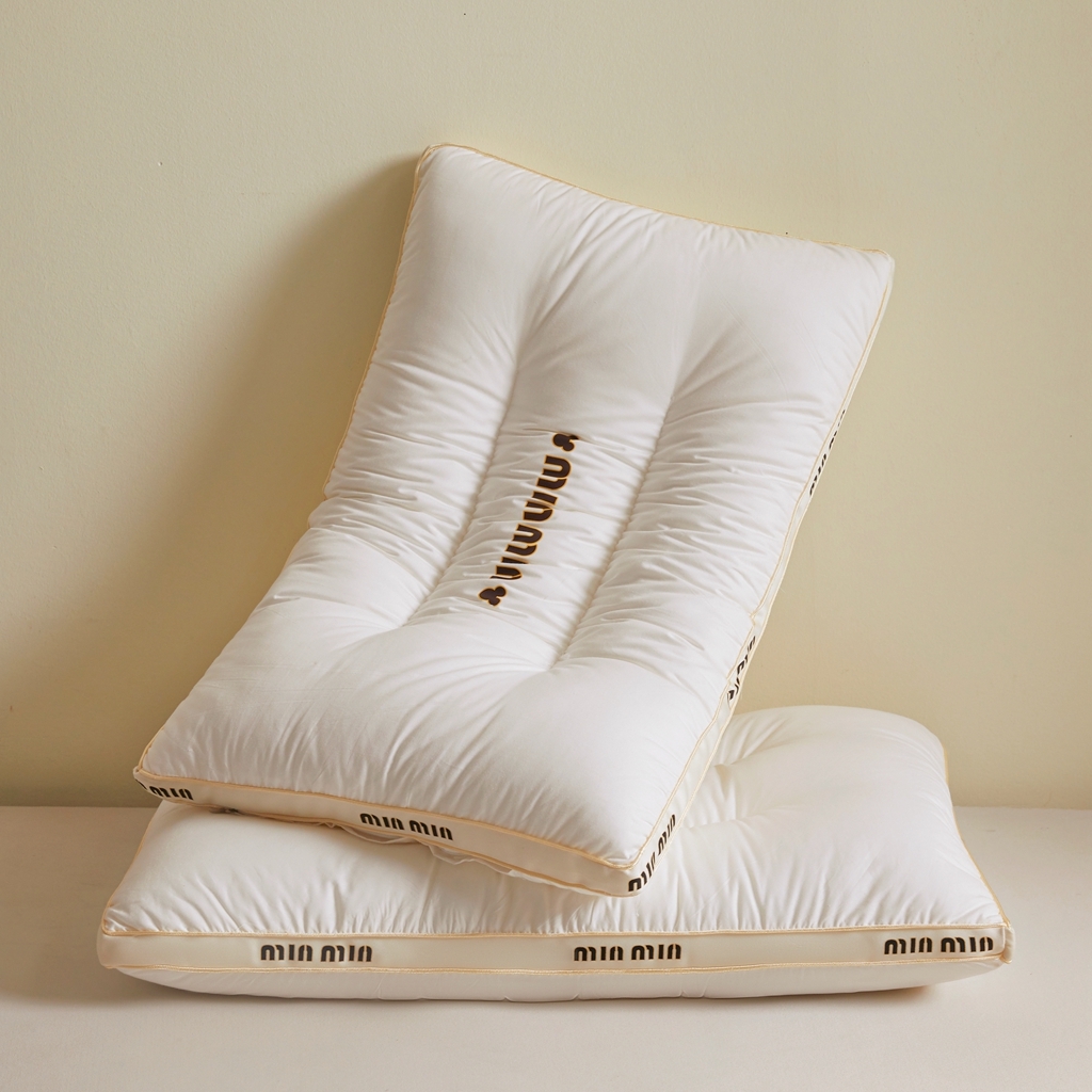 91家纺网 家纺一手货源 找家纺 （总）铺尚美家纺 2025新款MN黑色烫画 定型枕 枕头枕芯 立体枕