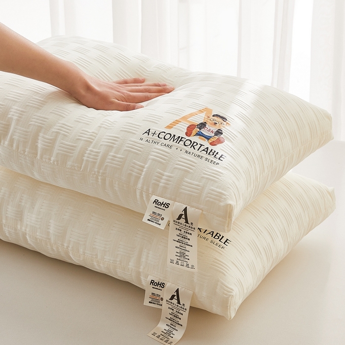 （总）铺尚美家纺 2025新款华夫格单边小熊  卡通枕芯 枕头