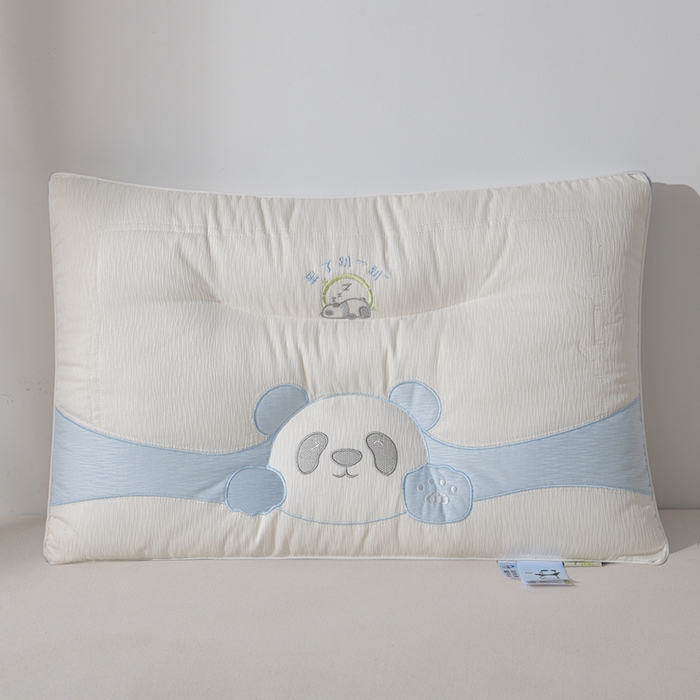 91家纺网 家纺一手货源 找家纺 （总）铺尚美家纺 2025新款趴趴熊猫刺绣枕 枕头枕芯