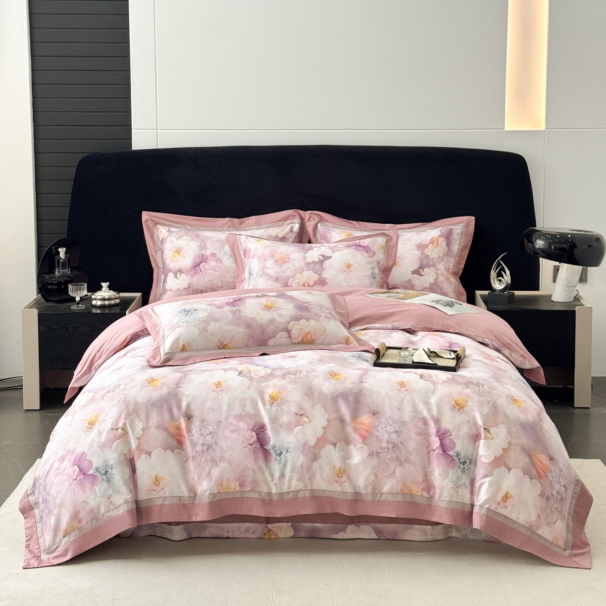 91家纺网 家纺一手货源 找家纺 （总）小欢喜 2025新款50全棉数码印花四件套全棉四件套