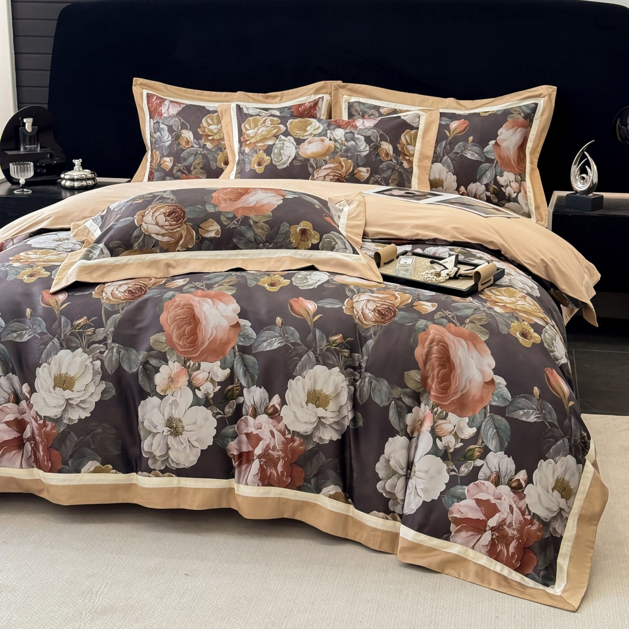 91家纺网 家纺一手货源 找家纺 （总）小欢喜 2025新款50全棉数码印花四件套全棉四件套