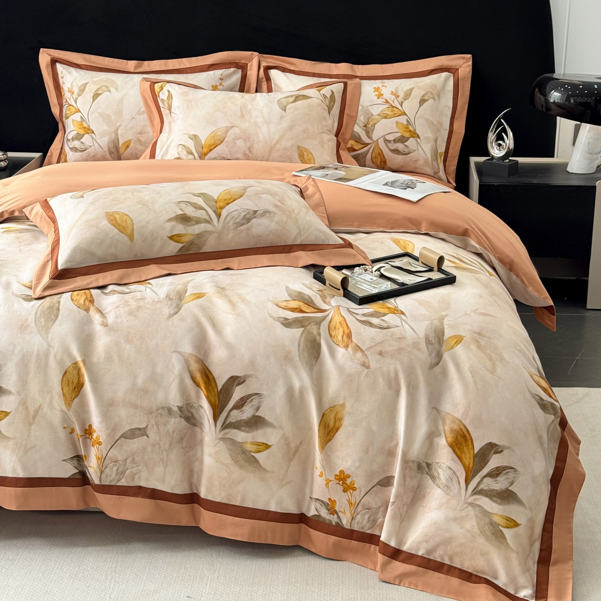 91家纺网 家纺一手货源 找家纺 小欢喜 2025新款50全棉数码印花四件套全棉四件套 芳华