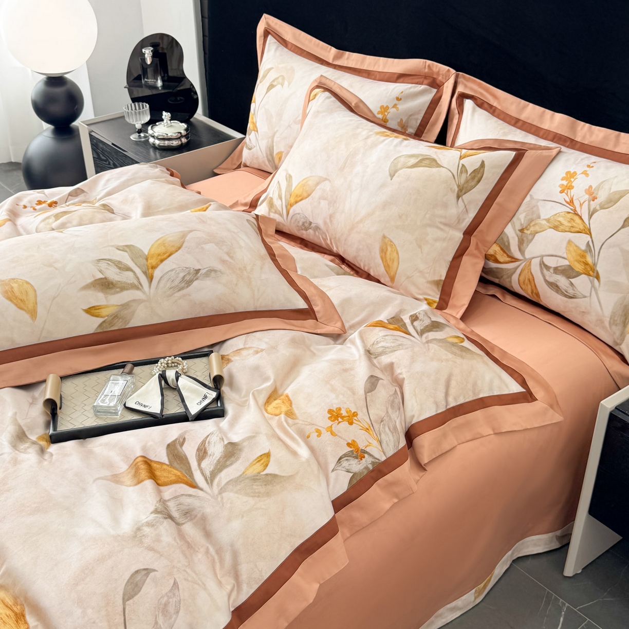 91家纺网 家纺一手货源 找家纺 小欢喜 2025新款50全棉数码印花四件套全棉四件套 芳华