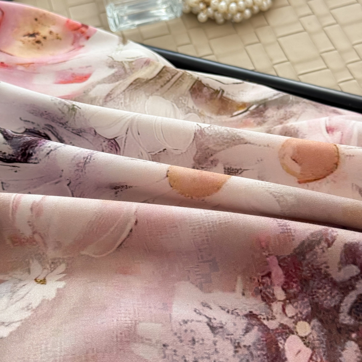 91家纺网 家纺一手货源 找家纺 小欢喜 2025新款50全棉数码印花四件套全棉四件套 莫奈花园