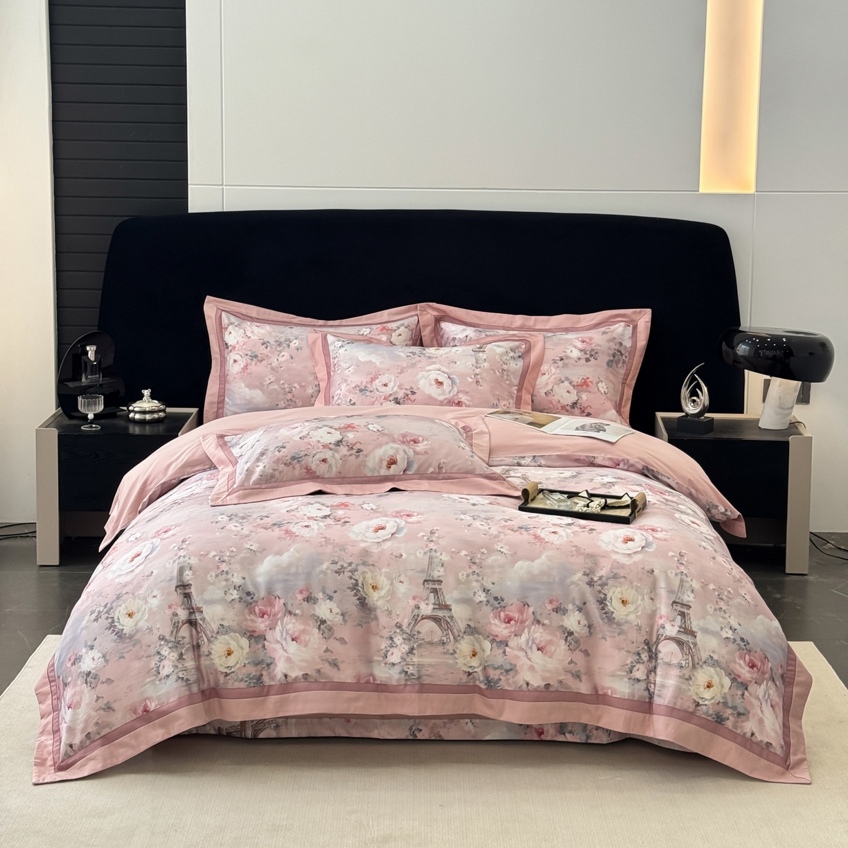 小欢喜 2025新款50全棉数码印花四件套全棉四件套 塞纳森瑤