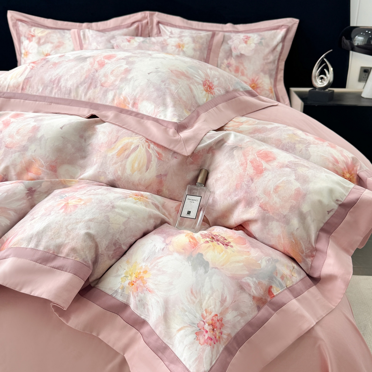 91家纺网 家纺一手货源 找家纺 小欢喜 2025新款50全棉数码印花四件套全棉四件套 向阳花开