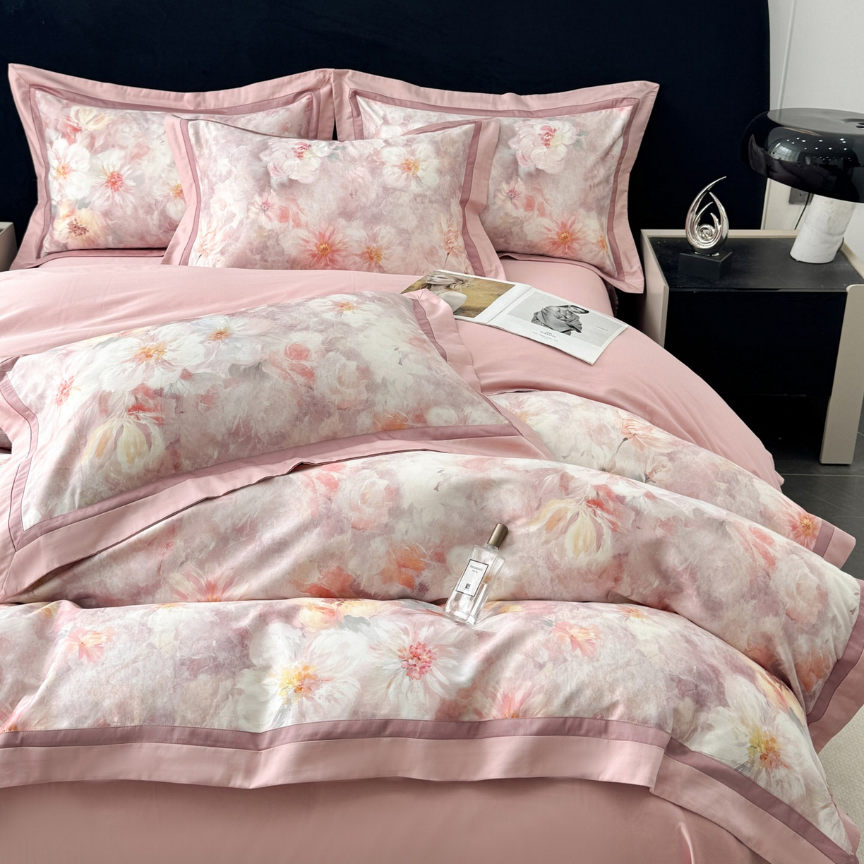 91家纺网 家纺一手货源 找家纺 小欢喜 2025新款50全棉数码印花四件套全棉四件套 向阳花开