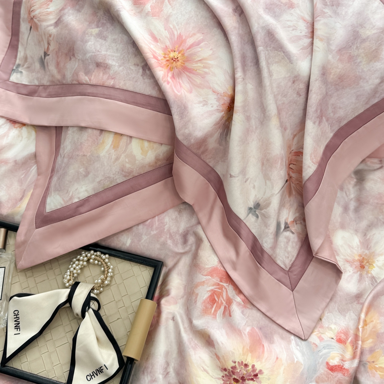 91家纺网 家纺一手货源 找家纺 小欢喜 2025新款50全棉数码印花四件套全棉四件套 向阳花开