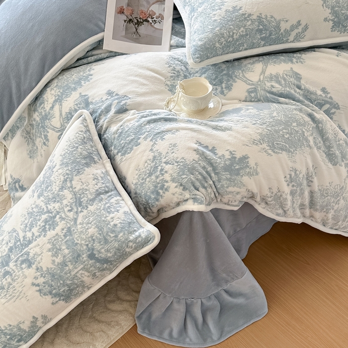 91家纺网 家纺一手货源 找家纺 （总）亿品家纺 2025新款八斤立体雕花牛奶绒四件套