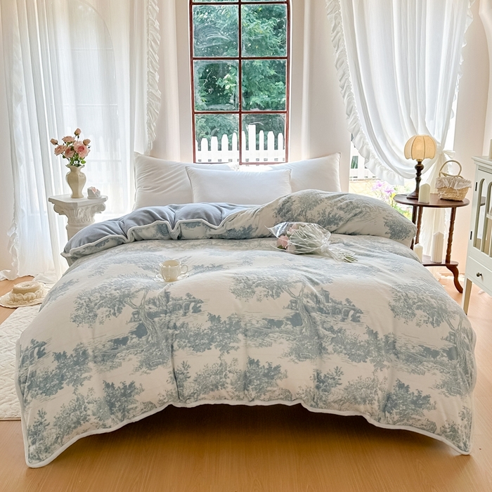 91家纺网 家纺一手货源 找家纺 （总）亿品家纺 2025新款八斤立体雕花牛奶绒四件套