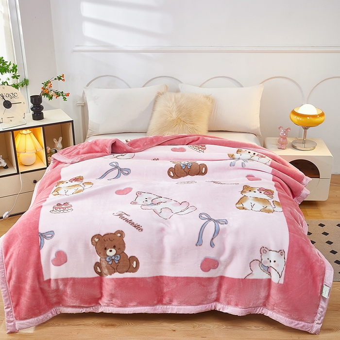 91家纺网 家纺一手货源 找家纺 （总）静宝乳胶 2025新款双层加厚拉舍尔毛毯4-12斤