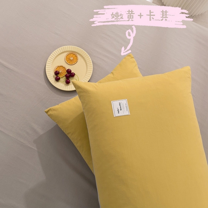 91家纺网 家纺一手货源 找家纺 （总）贝尔 2025新款全棉纯棉水洗棉枕套