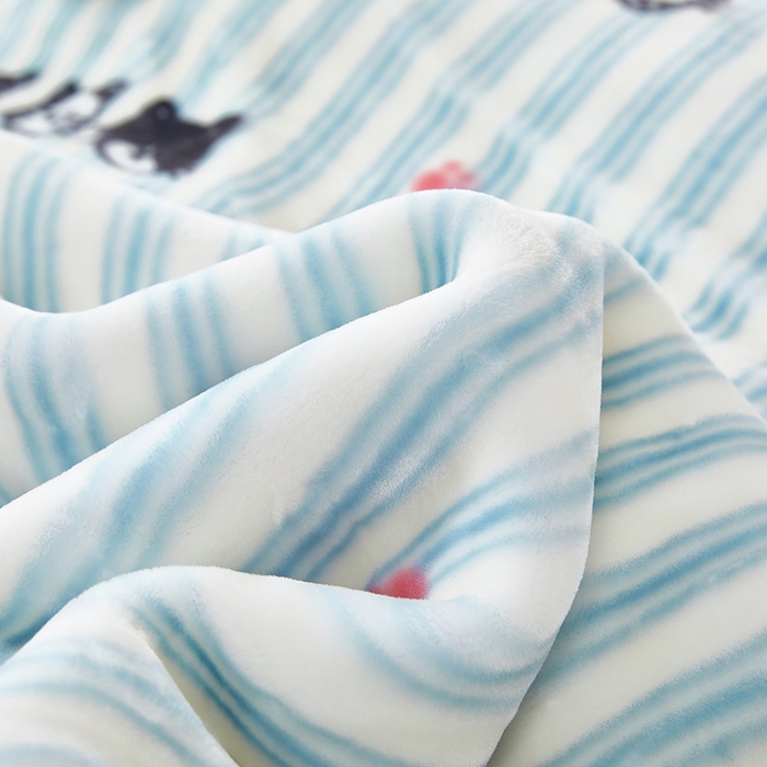 91家纺网 家纺一手货源 找家纺 静宝乳胶 2025新款双层加厚拉舍尔毛毯4-12斤CC-026 猫猫派对