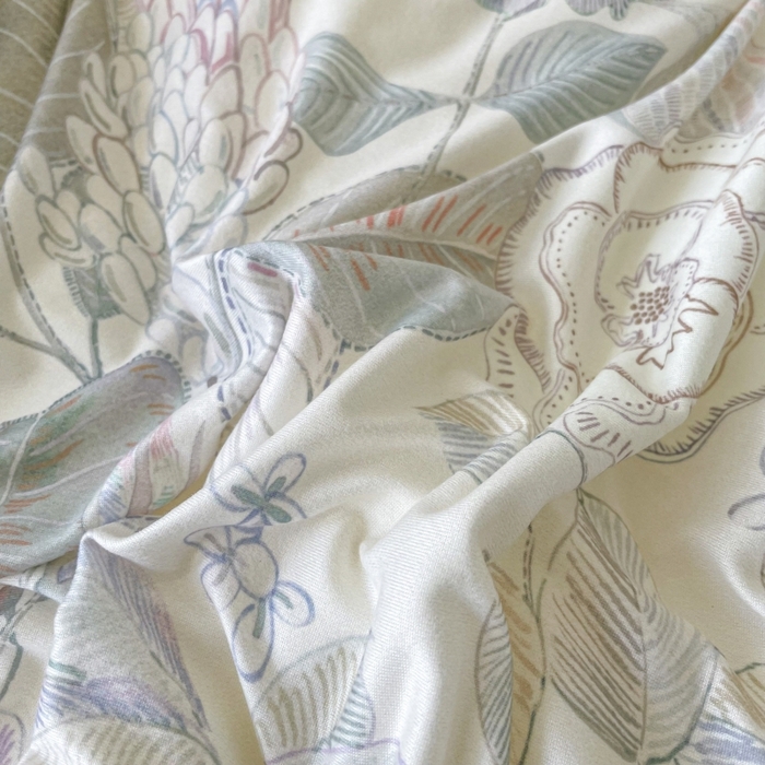 91家纺网 家纺一手货源 找家纺 小禹仔家纺  2025新款亲肤柔软大豆被数码印花针织棉大豆被冬被子被芯春秋被 光环象牙黄